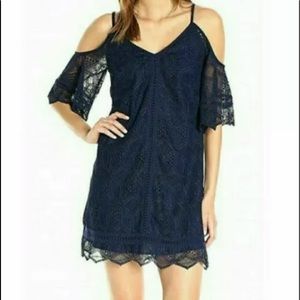 Lovely - Laundry by Shelli Segal Los Angela’s - Size 6 Navy Blue Lace Dress